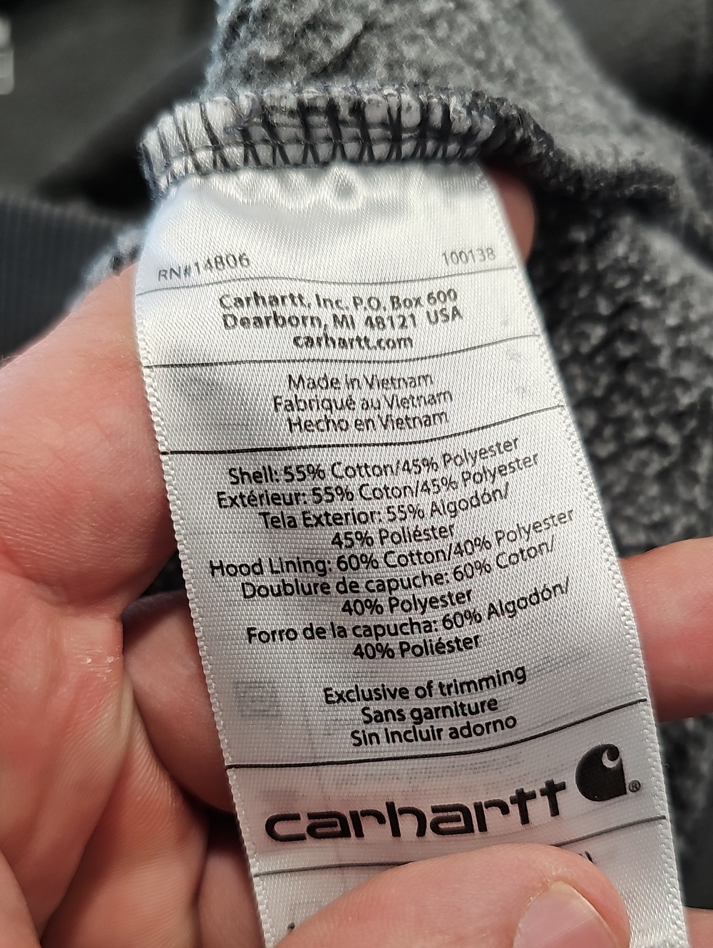 Carhartt Women's Small Dark Gray Pullover Hoodie - Picture 6 of 6